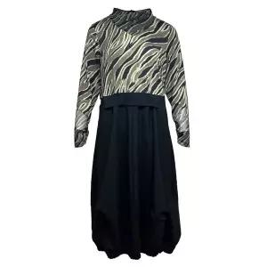 [데시데](의정부점)벌룬핏 지브라배색 원피스 DOW404