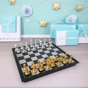 휴대용 자석 중형체스 보드게임 세트 접이식 고급 단면 체스판 두뇌개발 테이블 체스게임