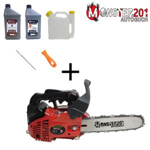 몬스터 탑핸들 엔진톱 M2600 10인치 스테인리스바 가지치기 벌목 기계 체인 초경량 스덴바