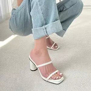 스퀘웨코 이선 스트랩 가보시 통굽 뮬 슬리퍼힐Y-WEAA5DB