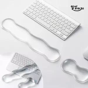 일상이지 투명 물방울 팜레스트 컴퓨터 키보드 마우스 손목 받침대