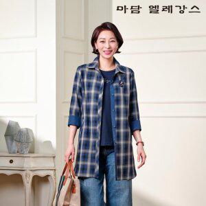 25SS 마담엘레강스 체크러브 앙상블 (자켓+블라우스)