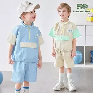 [보리보리/월튼키즈]웨이브화섬반집업상하복