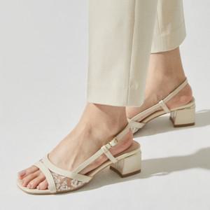 엠.무크 베리 드레스 샌들 아이보리 516523511ZQ