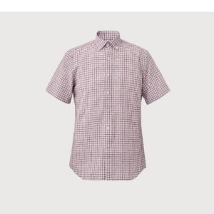 트레몰로 HC09 미니멀 체크 반팔 남방 (주)세정 인디안 남성 25SS 여름 핑크 NS5M2261