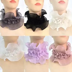 국내산 레이스넥워머 주름 여름 넥카라 골프 목 자외선차단