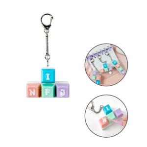 MBTI 키링 만들기 알파벳 키캡 조합 열쇠고리 컬러 키보드 성격유형 키홀더 DIY