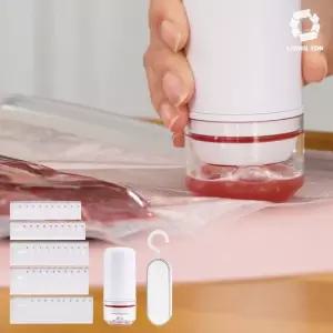 식품정리왕 오래가 신선 식품 압축팩 압축기+실링기+압축팩 세트