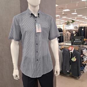 트레몰로 HC09 캐주얼 반팔 셔츠 인디안 25SS 여름 네이비 에어홀 프린트 셔츠 TS5M21