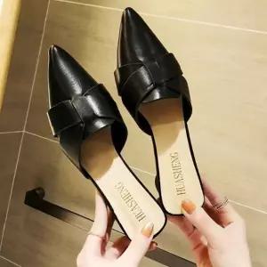 스트랩 스틸레토 블로퍼 여성구두 힐슬리퍼 뮬 슈즈 (WFJSLZQ)