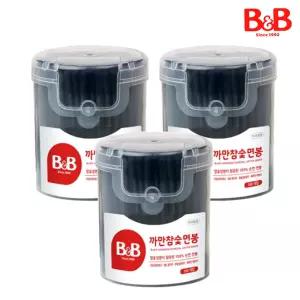 비앤비 비앤비 까만참숯 유아면봉 150개입 3개