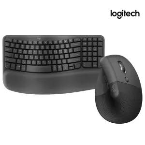 로지텍코리아 웨이브 KEYS 리프트 콤보 인체공학 무선 키보드마우스세트 그래파이트