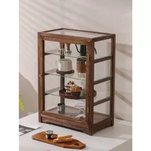 유리 쇼케이스 우드 미니 디저트 진열장 보관함 서랍장