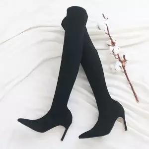 슬림핏 포인트 스틸레토 싸이하이 하이부츠 5FWY (WFK3BRT)