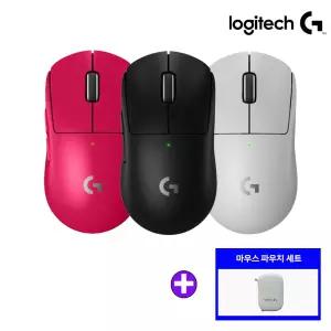 로지텍 코리아 G PRO X SUPERLIGHT 2 지슈라 2 게임용 무선 게이밍 마우스+파우치 세트