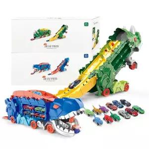 [플레이맥스]와구와구 공룡 슈팅 카캐리어 미니카 12종 세트 공룡자동차 트럭자동차