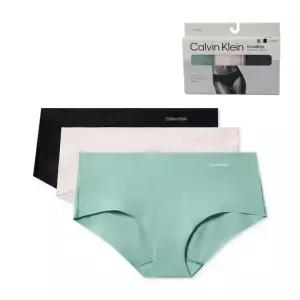 CK 여성 속옷 심리스 삼각팬티 3팩세트 그린 님프 블랙