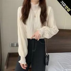 [올리비에스클로젯] 셔링 기모안감 블라우스_O2511BL603D