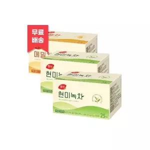 동서 현미녹차 50T+메밀차 25T 소용량 티백차 2114858 동서식품 J