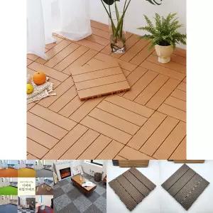 조립식 데크 타일 /홈인테리어/바닥재/다용도타일/DIY/보수용품/나무/스타일/간편/시공/셀프/베란다/욕실