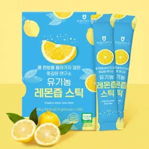 100% NFC 착즙 뜻깊은연구소 유기농 레몬즙 스틱 주스 14포 X 6박스 레몬수
