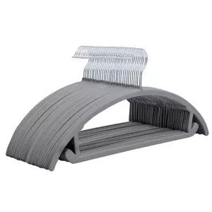 논슬립 옷걸이 20P 벨벳 라운드 옷장 정리 미끄럼방지/걸이/옷/어깨뿔/방지/슬림형/다용도/상의/코트/정장