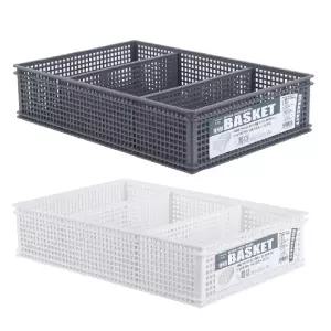 블럭형 칸나눔 분리 넓이 조절 바스켓 특대 색상랜덤/바구니/사각/다용도/소쿠리/손잡이/서랍/칸막이