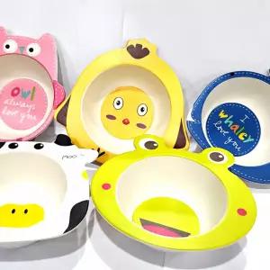 어린이집 접시 어린이 귀여운 그릇 간식 자기주도 카페 접시 유치원 유아 식기 캐릭터 멜라민 체험장 아기