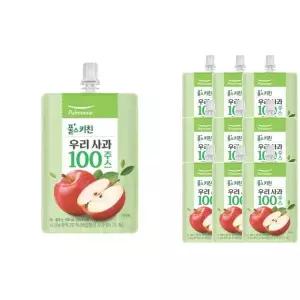 풀스키친 우리 사과 100 100ml 10개 순수착즙 과일주스 파우치 포켓