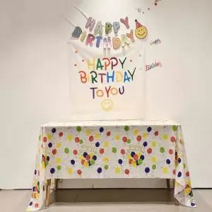 대형 파티 식탁보 생일 홈파티 생활 방수 테이블 커버 식탁보 파티 대형