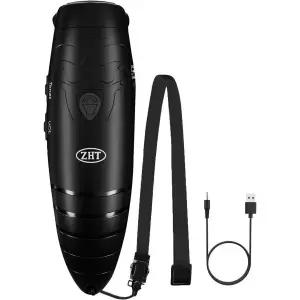 ZHT 전자 호각 심판용 USB 충전 3음조 고음량 긴급 심판 코치 교사용 야외 캠핑 하이킹 보트 안전 끈 포함