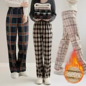 양털기모 코지 체크팬츠 6color 44 77사이즈 밴딩 기모바지 홈웨어 데일리 수면바지 빈티지