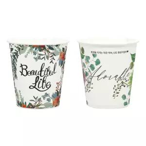 친환경 종이컵 6.5온스 뷰티풀2종 커피믹스용 자판기컵 190ml, 500개