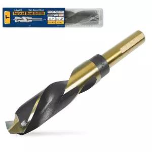 1인치 드릴 비트 - 고강도 금속 및 강철용 축소된 섕크 고속 강철 HSS 4241 구조용 빔용 1 /2 검은색 금색