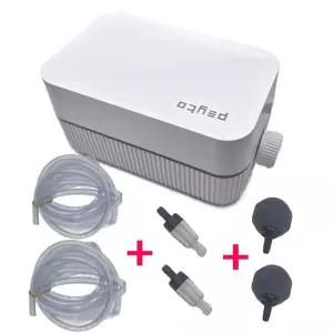 페이토 토네이도 무소음 기포발생기 2구 + 역류방지기 2개 + 콩돌 2개 + 에어 호스 2M 2개 포함 기포기 산소발생기