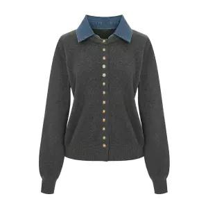 [정상가 119000원][봄 인기 신상][티뷰] 데님카라장식버튼가디건_V6A-CCA014