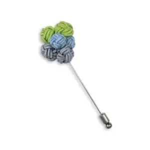 BOU19011 매듭 믹스컬러 부토니에 꽃핀 장식핀 접착핀 혼주 정장핀 장미핀 생화느낌