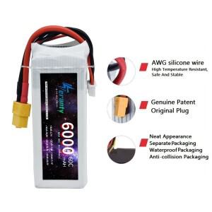6000mAh 리포 14.8V 배터리 4S 딘스 T/XT60/TRX/EC5 커넥터 RC 비행기 헬리콥터 자동차 보트 부품 60C