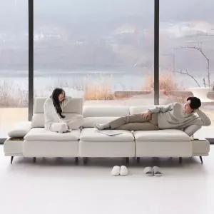 [컴프홈]아이보 슬라이딩 무빙 모션 소파 4인용쇼파 리클라이너 독일오킨사모터 10년보증