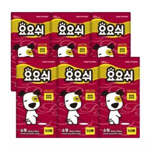 요요쉬 배변패드 소형 와인 50매 X 6P