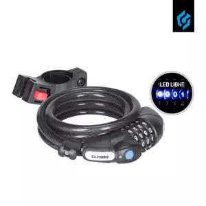 [엘파마] 자전거열쇠 3789 LED 라이트 번호키 자물쇠 본사직판