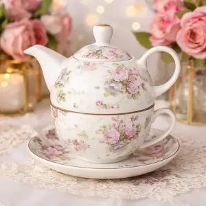 오리엔탈무드 크리스탈 골드 내열유리 티포트 1.8L