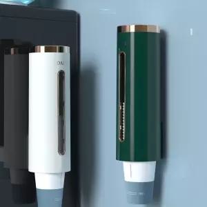 무타공 투명 종이컵 디스펜서 (색상선택)/일회용컵/탕비실/사무실/수납/보관/정리/꽂이/홀더/컵받침/정리대