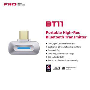 차량용 블루투스 리시버 FiiO BT11 Type 모바일 게임 플레이어용 Bluetooth 송신기 무선 헤드폰 LDAC AptX 적응형 낮은 대기 시간
