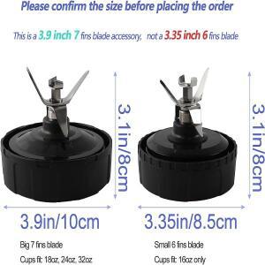 닌자 믹서기 교체 부품, 추출기 블레이드 어셈블리, 닌자 블렌더, 자동 iQ BL480 BL482 BL642, 7 핀, 1 팩