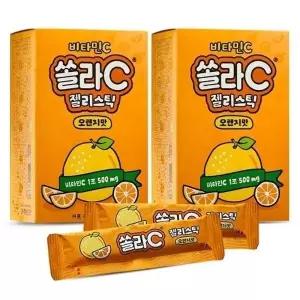 고려은단 비타민C 쏠라C 젤리스틱 오렌지맛 14포 2개 키즈 어린이 D24173757673874