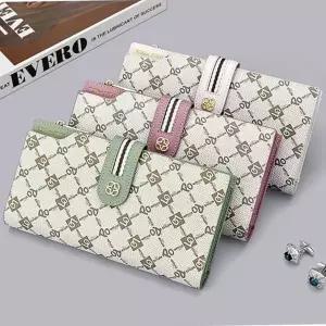 pvc 장지갑 데일리 캐주얼 다용도 여성 장지갑 선물용 수납 슬림 여자용지갑 여성지갑 여자지갑 스트랩
