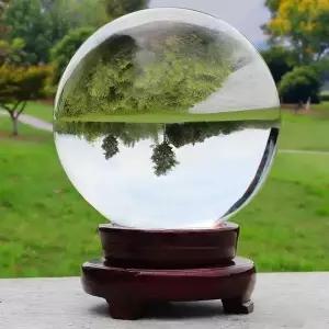 수정 구슬 유리 크리스탈볼 투명 6cm 8cm 받침