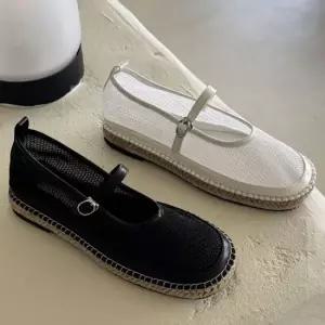 에스파드류 솔 디테일 여성 메리제인 플랫 캐주얼 로우라인 슈즈 6SS 메리제인플랫