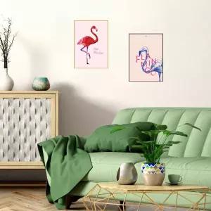 플라밍고 알루미늄 액자 집꾸미기 소품 A4 홍학 인테리어액자 그림액자